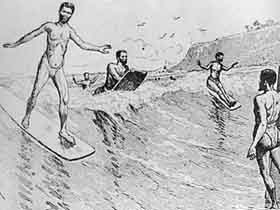B2, Early Explorers Found 'The Hawaiian Sport of Surf Playing' to Be a National Pastime